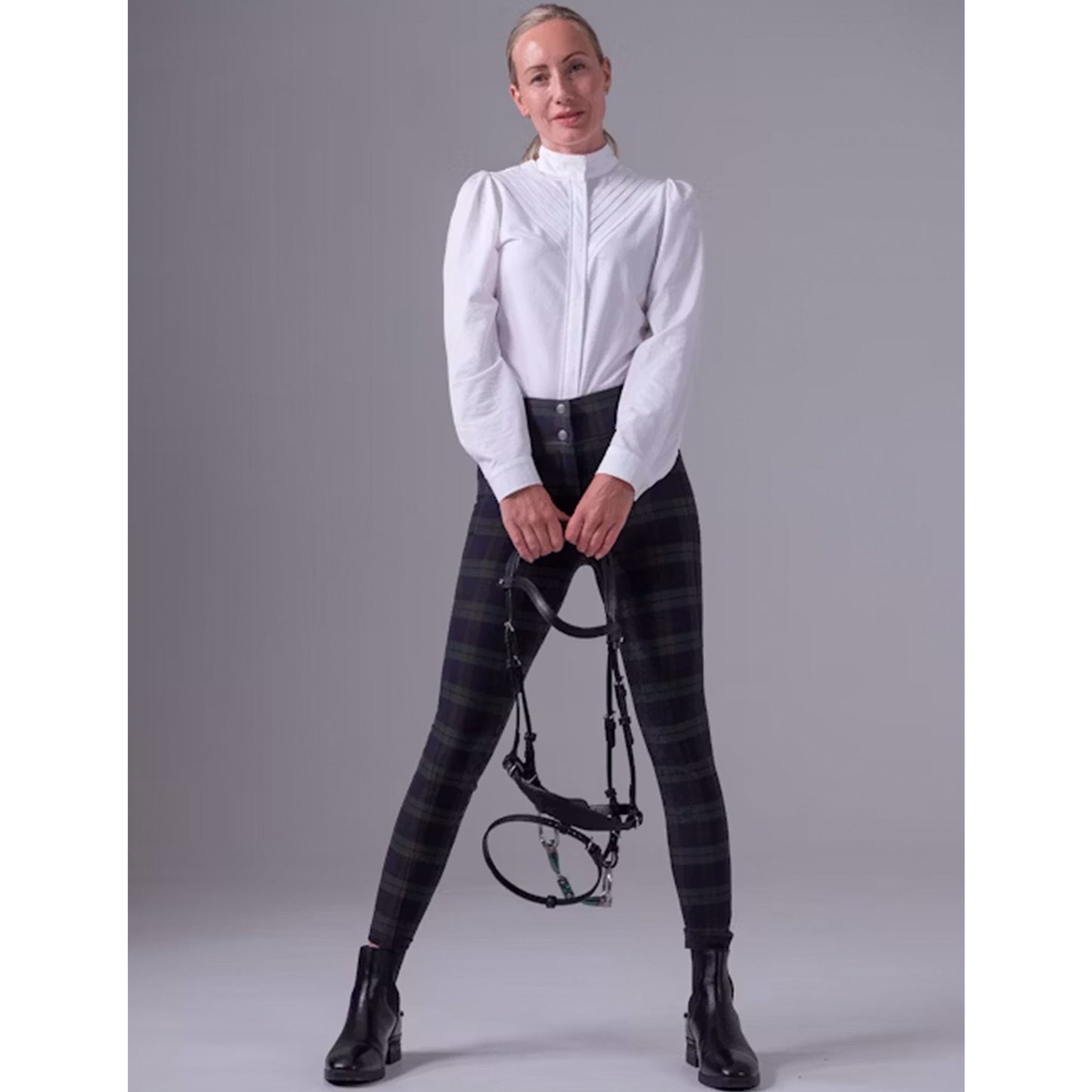 Britney Full Grip Checked Breeches